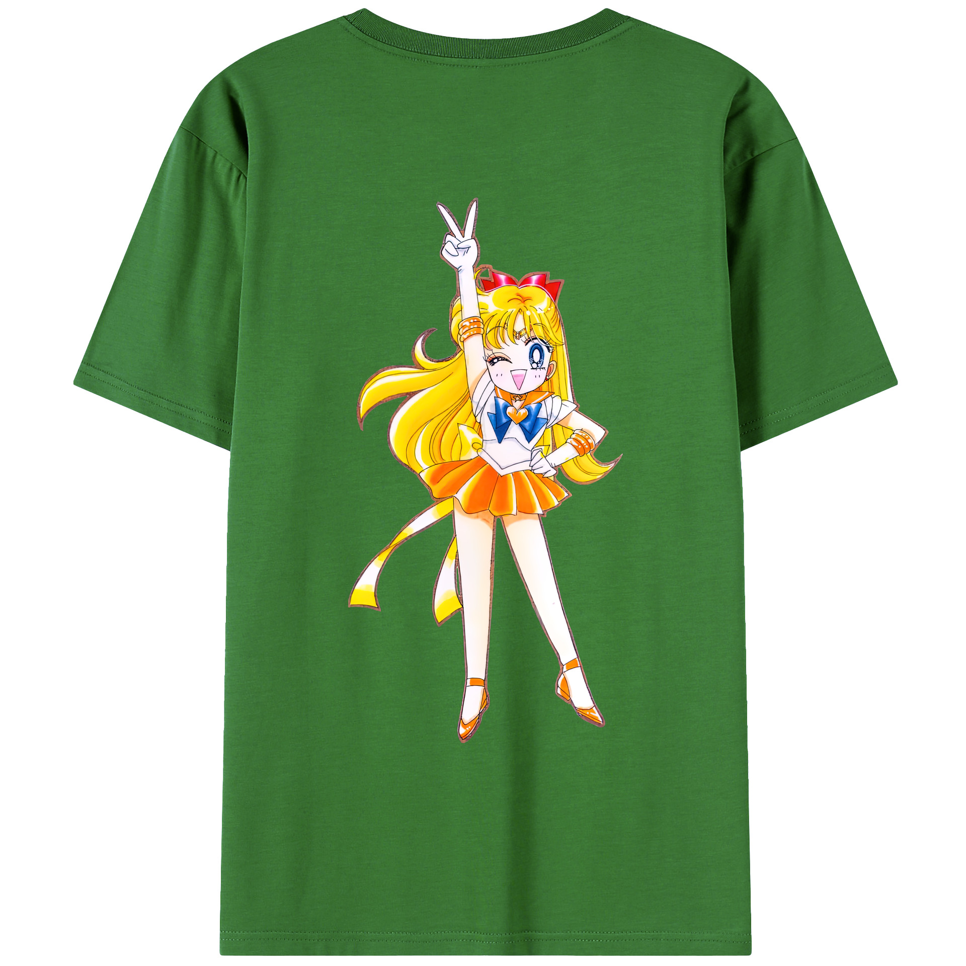 （画像用） 美少女戦士セーラームーン 愛野 美奈子 あいの みなこ Sailor Moon Aino Minako レディース半袖Tシャツ(バックプリント)